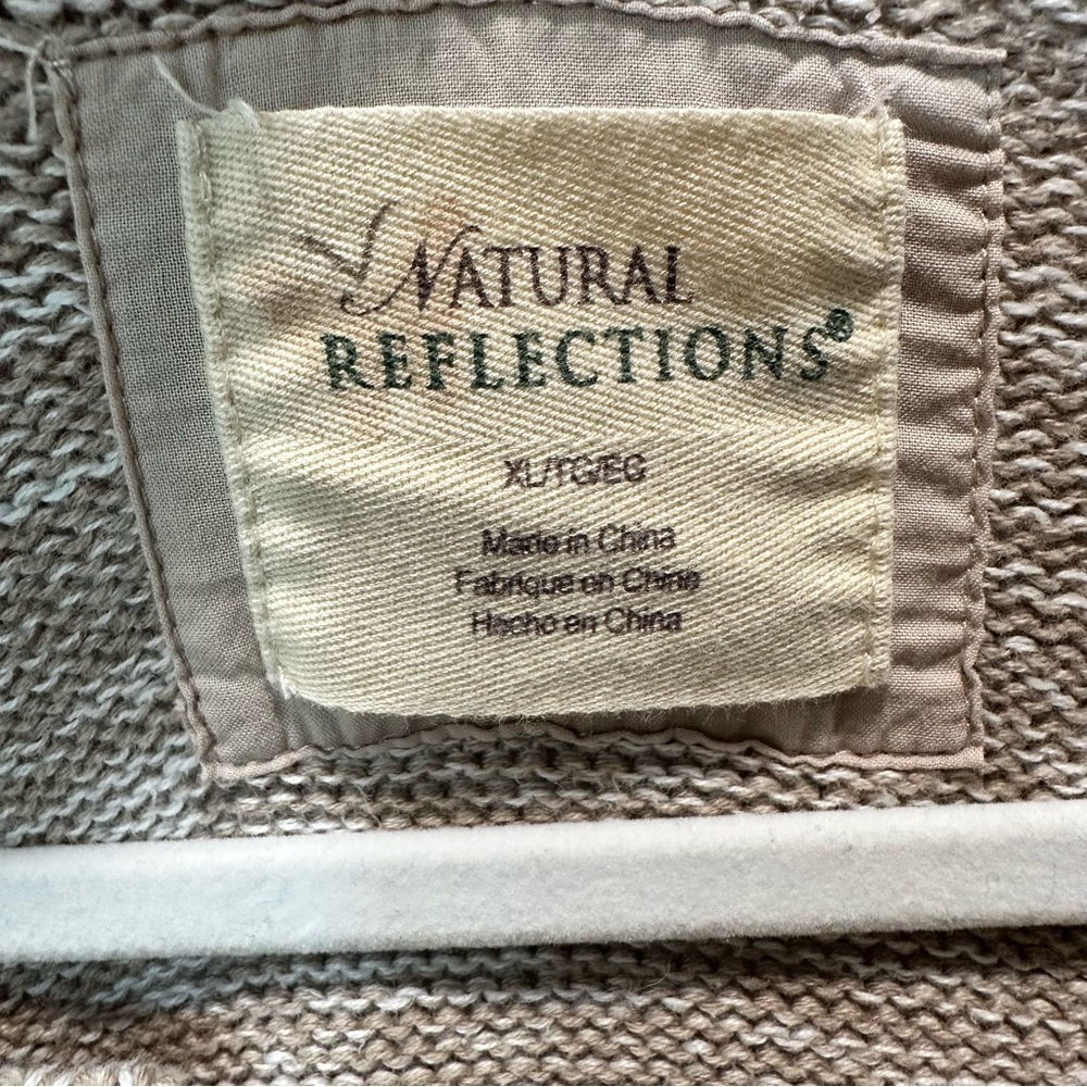 Natural Reflections Two Tone Pullover 3 Button Sweater Women’s size XL - Picture 5 of 10